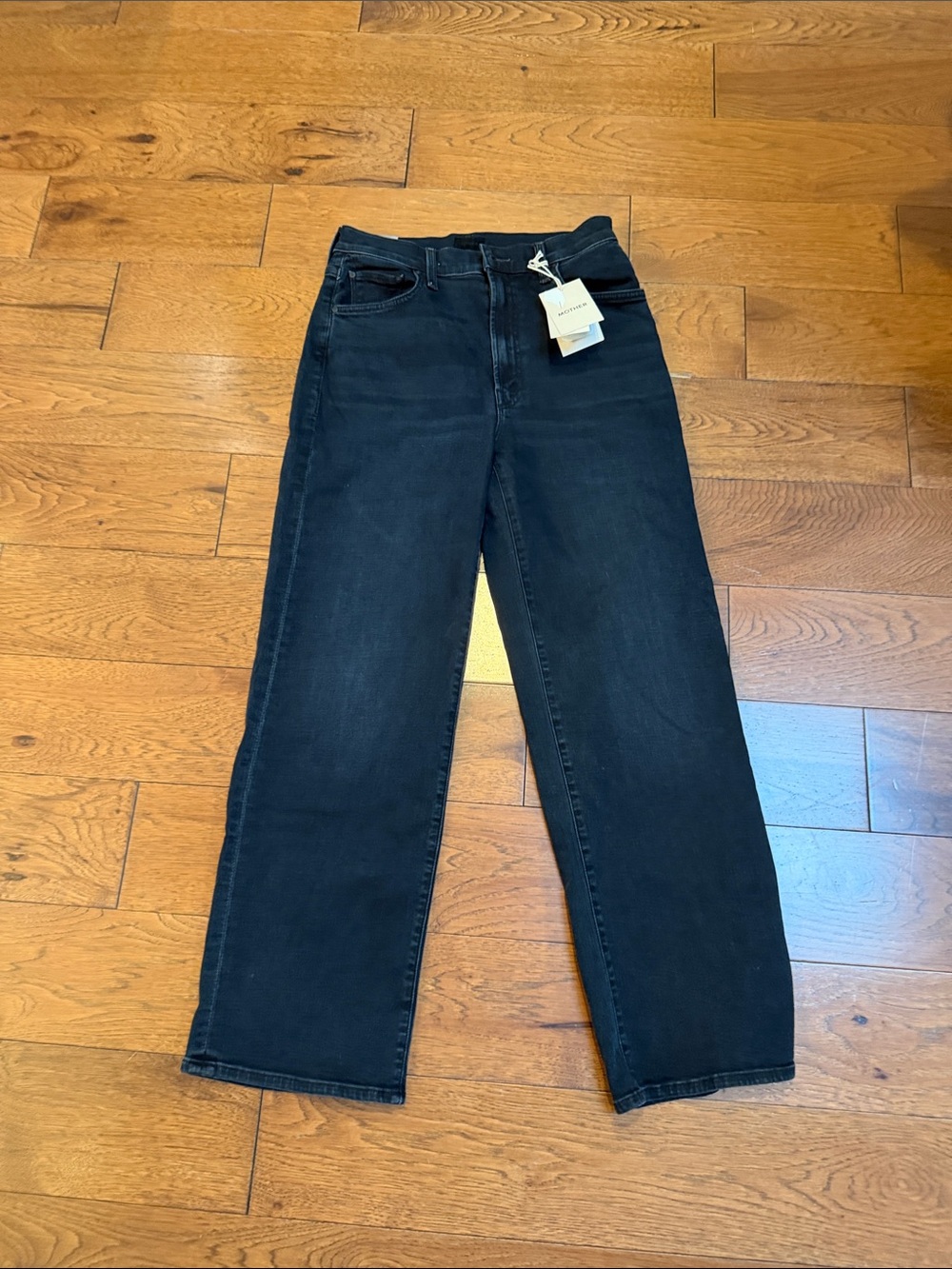 MOTHER Relaxed Jeans in Dark Indigo Black Wash